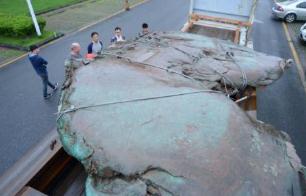 世界上最大的自然铜 长190厘米重达26吨/形似中国地图