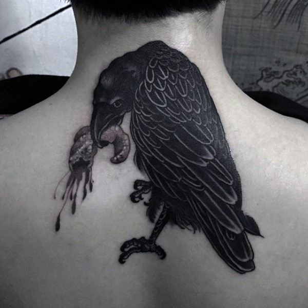 乌鸦恐怖纹身图案图片