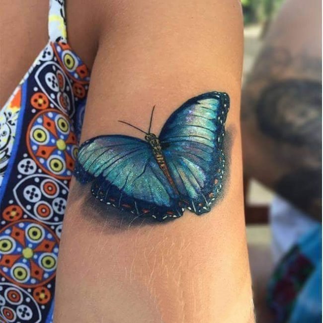 美感十足的蝴蝶纹身图案 蝴蝶纹身图片